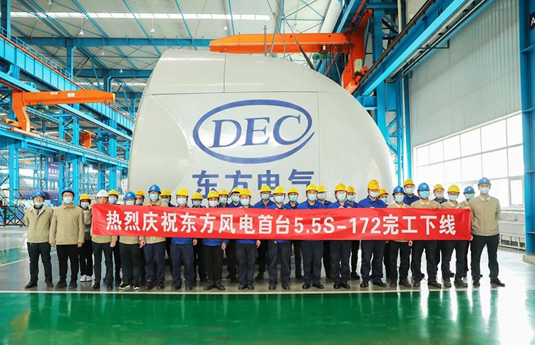 開啟“6MW時代”！國內(nèi)陸上單機容量最大風(fēng)電機組下線
